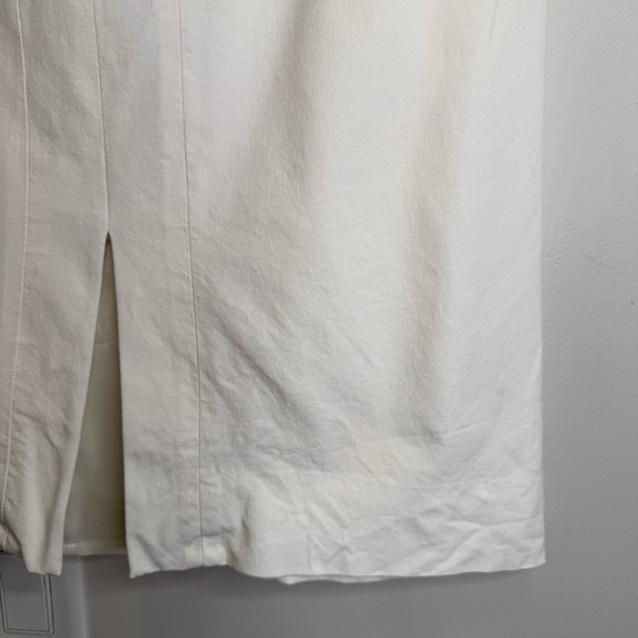 J Crew White A line Skirt Size 10 Neutral Minimalist - Picture 4 of 13